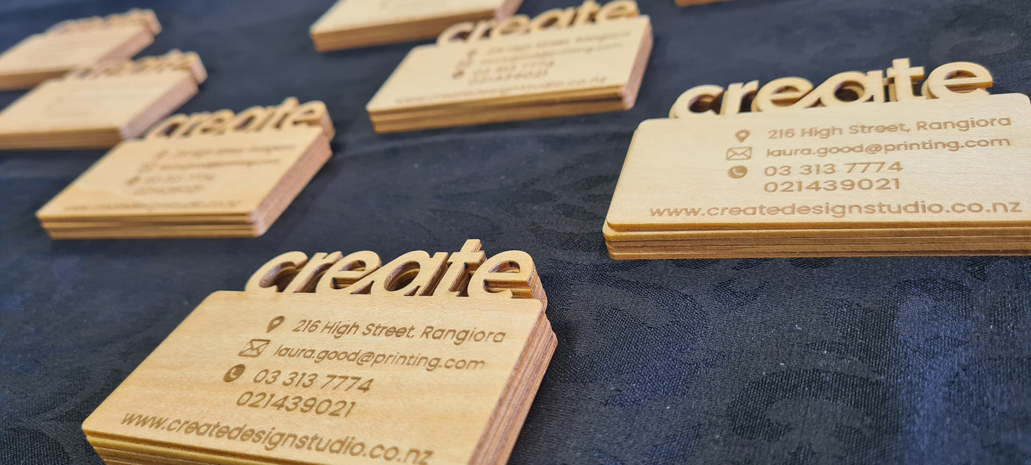 Wooden business cards Christchurch NZ