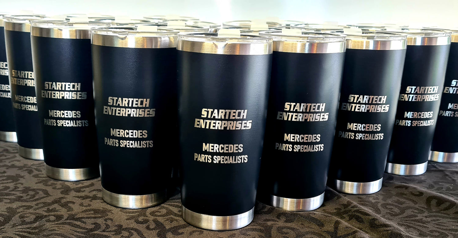 Stainless steel tumblers Laser engraved in Christchurch NZ
