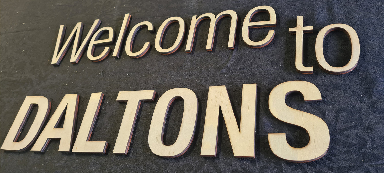 Wooden cut signage