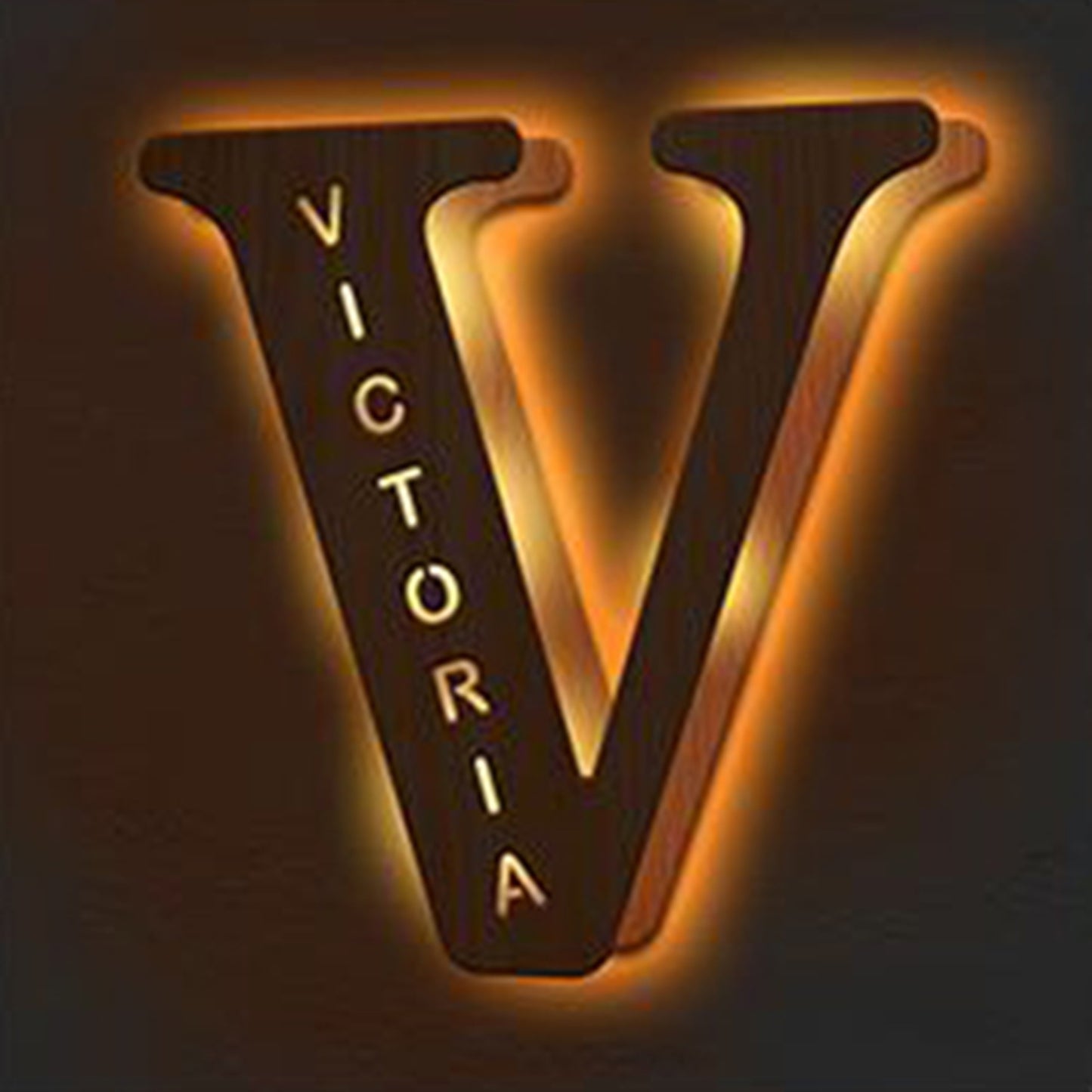 WOODEN NAME LETTER NIGHT LIGHT