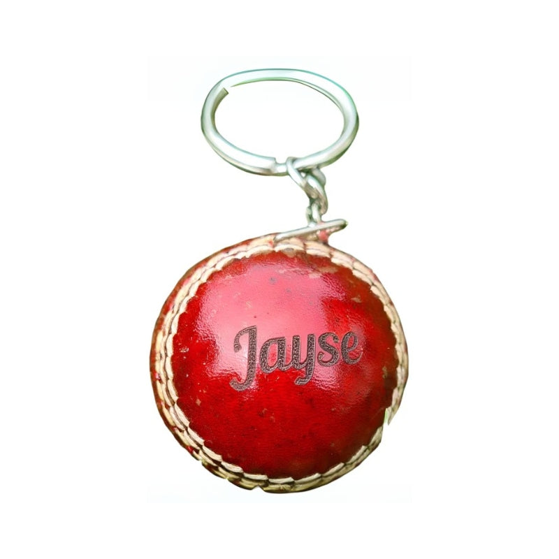 Personalised Cricket Ball Keyring