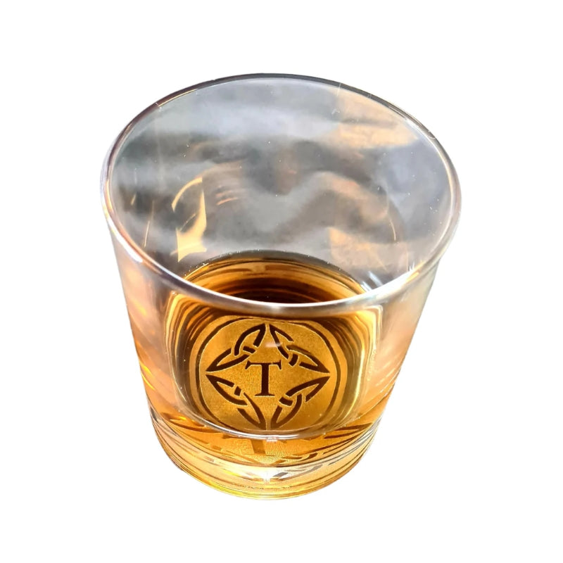 Luxury Bottom Engraved Glass Tumblers