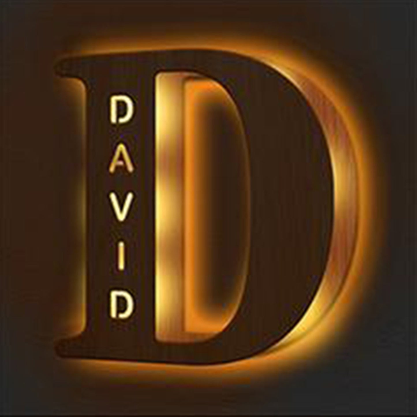 WOODEN NAME LETTER NIGHT LIGHT