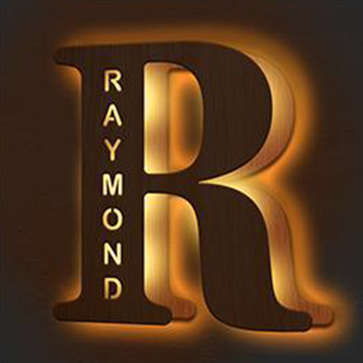 WOODEN NAME LETTER NIGHT LIGHT