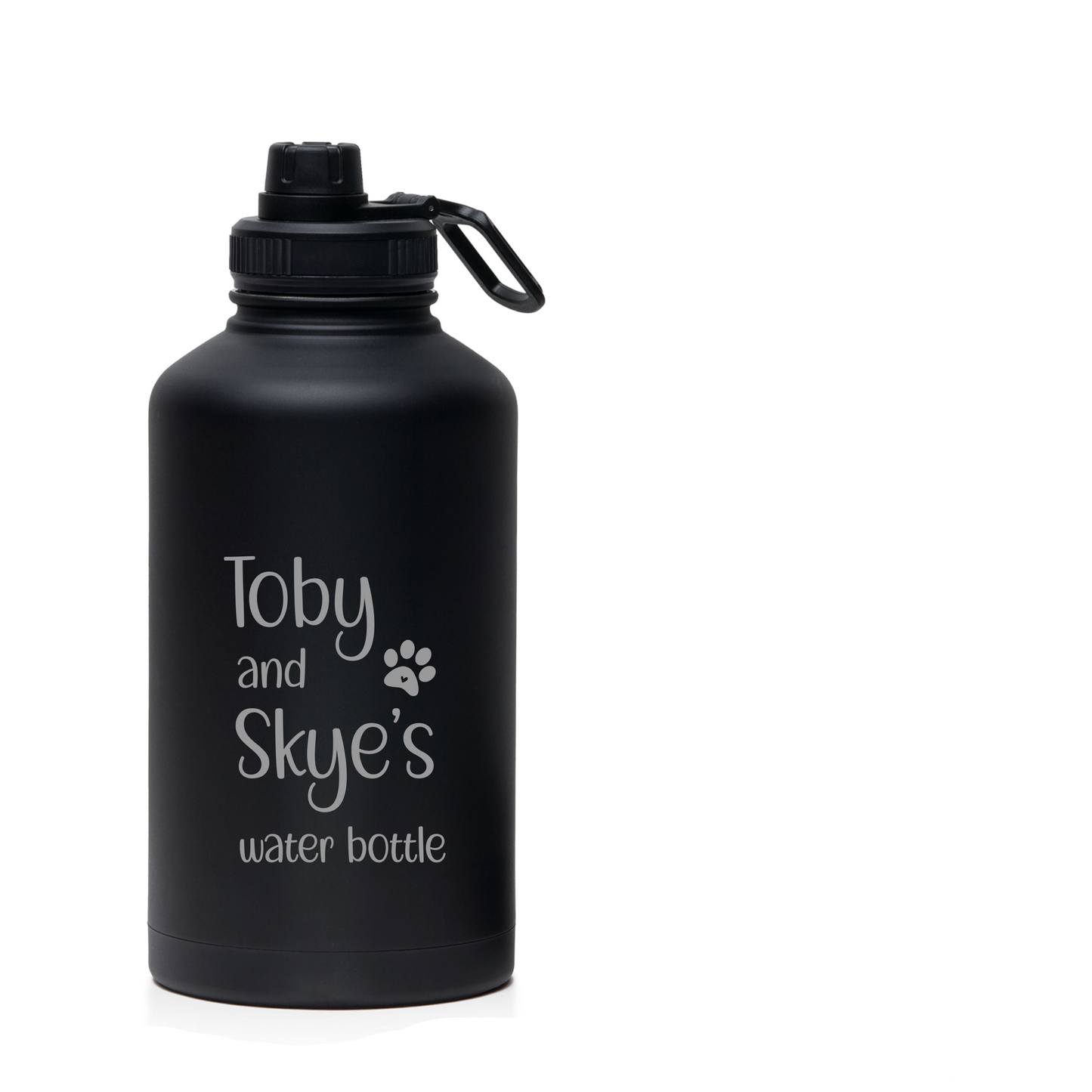Engraved 1.9L Drink Bottle With Pet Drinking Bowl