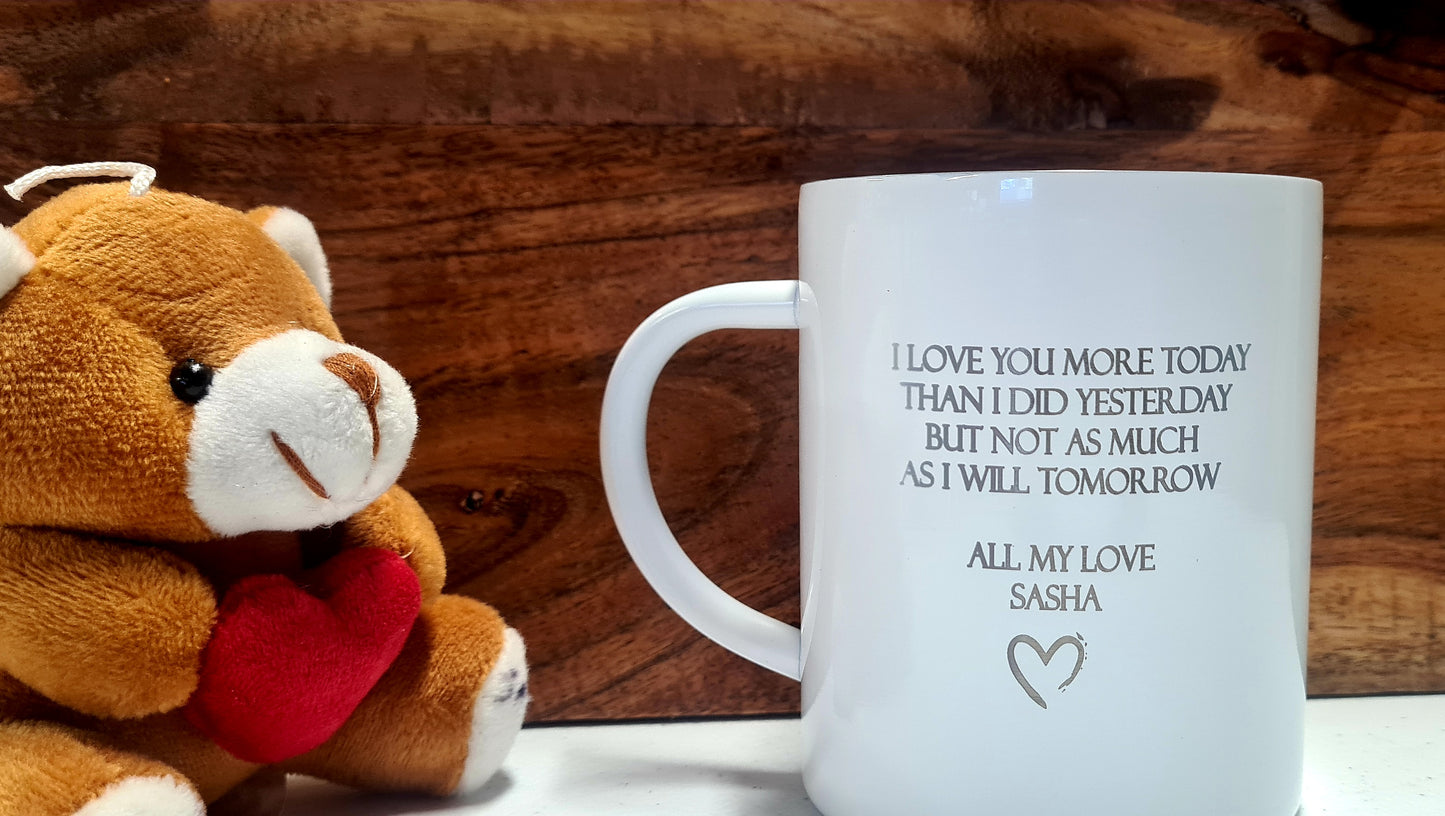 Custom Message Mug- Stainless Steel - Etch Cetera