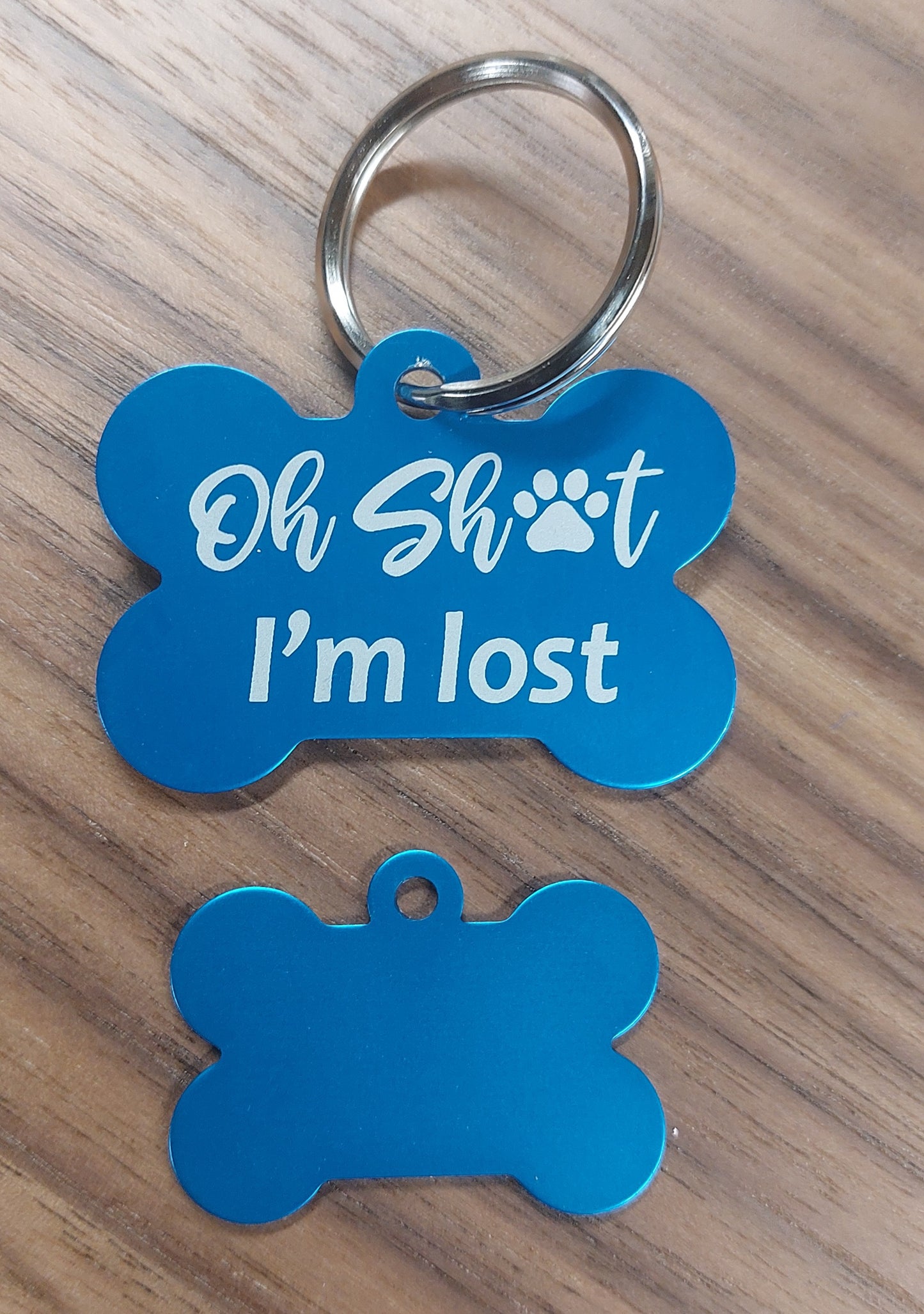 Funny Personalised Pet ID tag - Bone shape - Etch Cetera