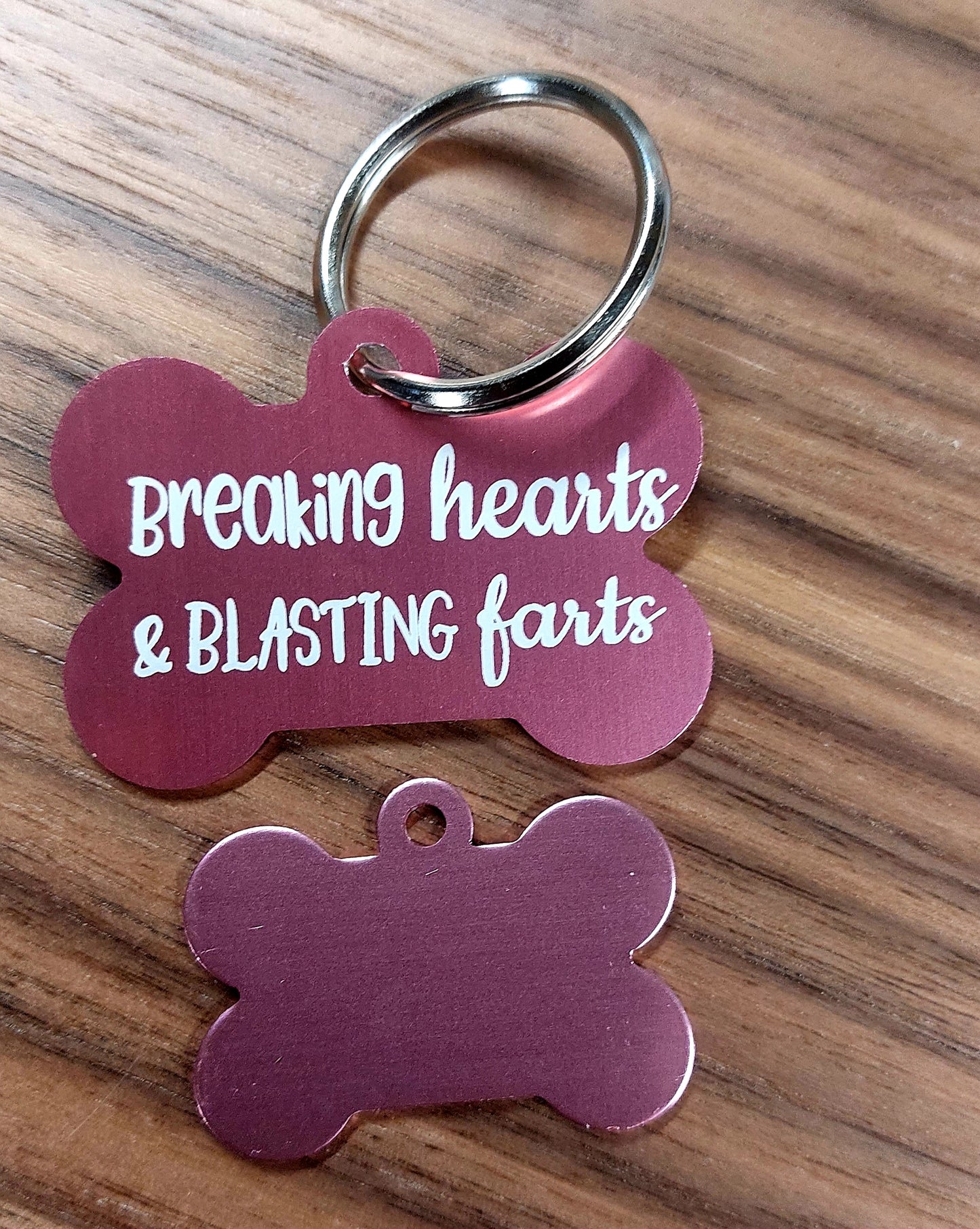 Funny Personalised Pet ID tag - Bone shape - Etch Cetera