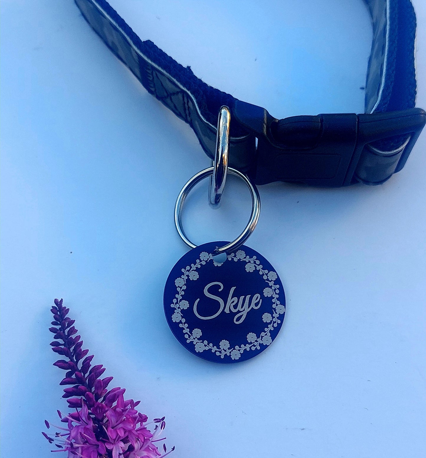 Personalised Pet ID tag - Round shape - Etch Cetera