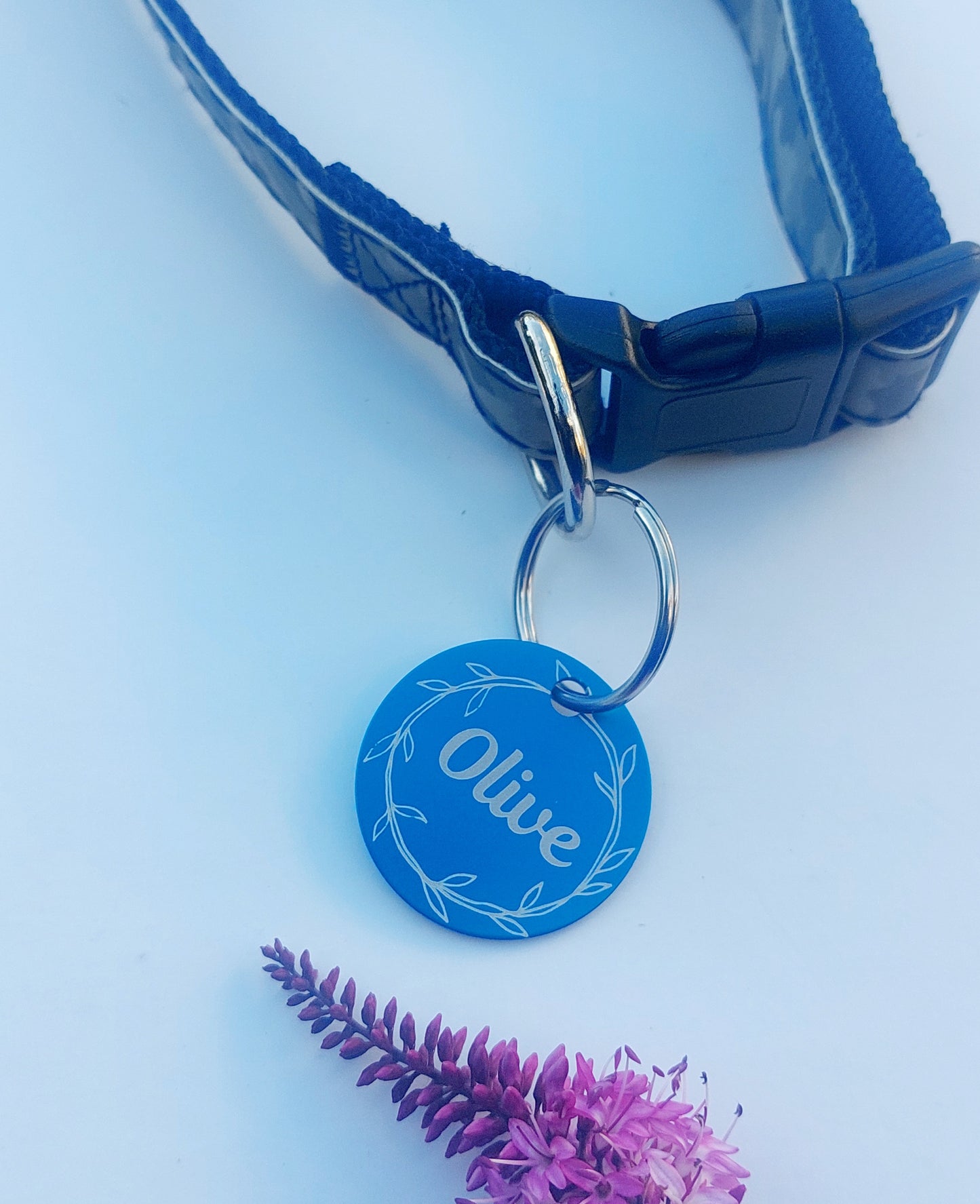 Personalised Pet ID tag - Round shape - Etch Cetera