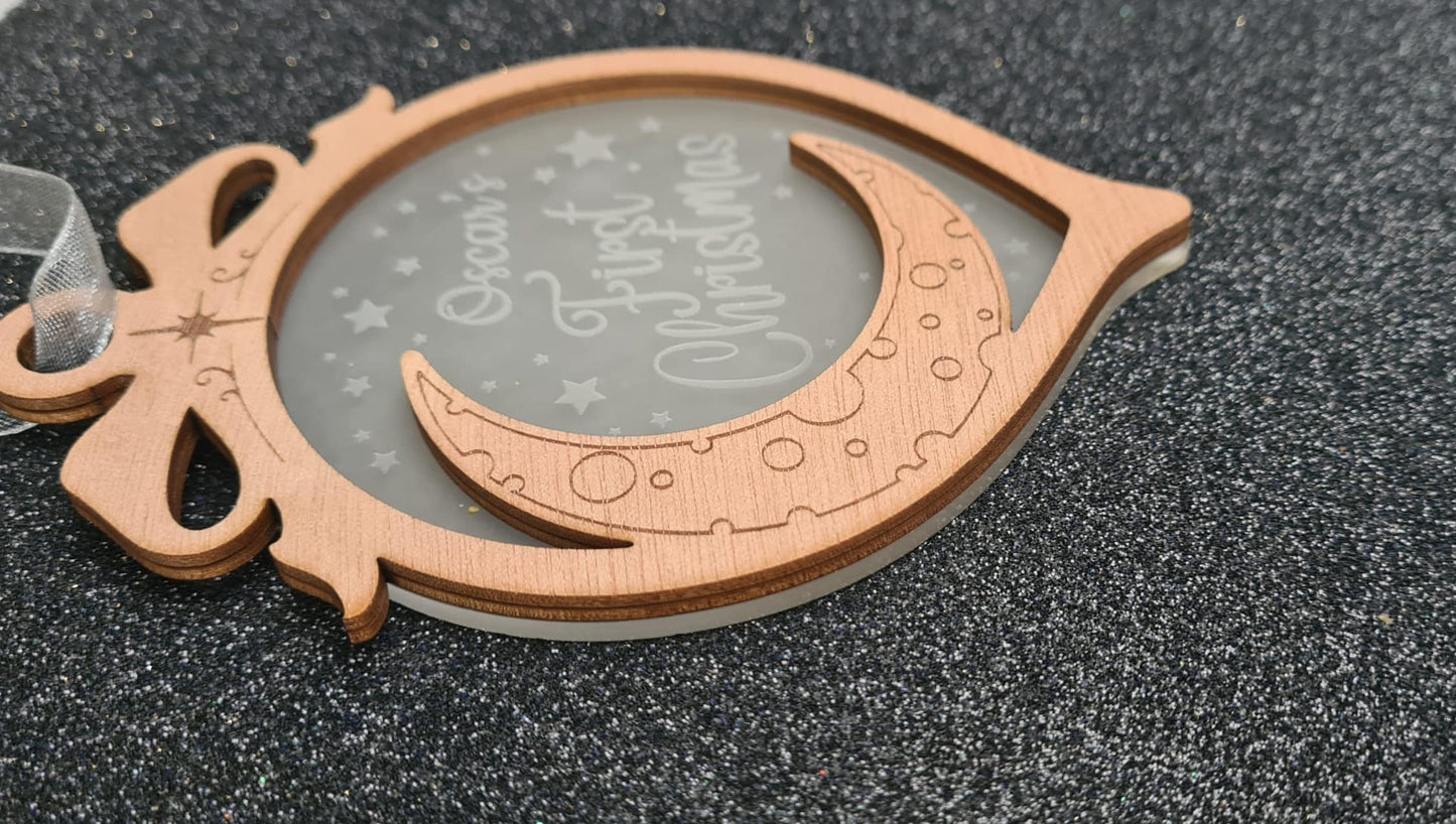 Personalised Baby's first Christmas decoration