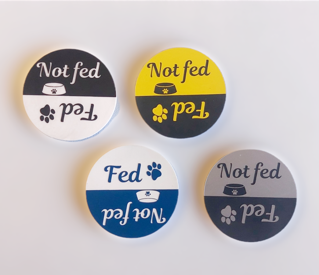 Pet fed/Not fed magnet - Etch Cetera