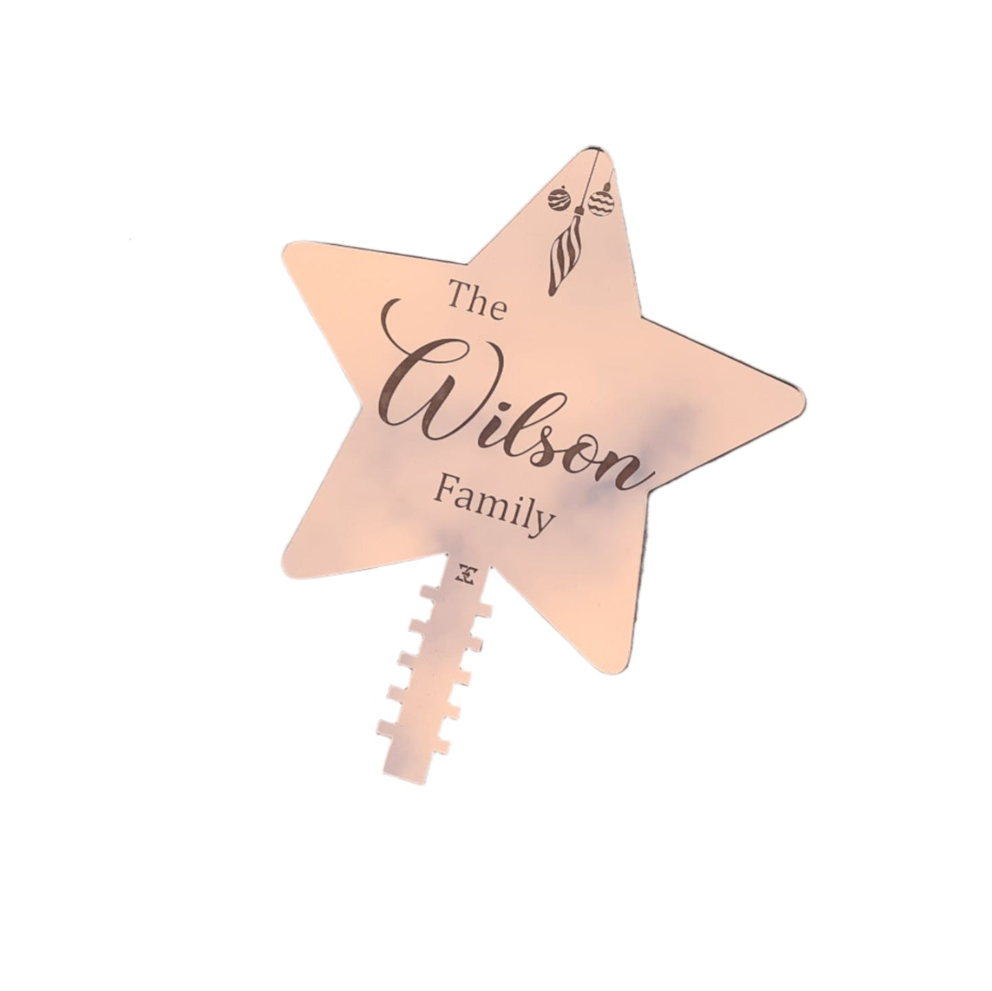 Personalised Christmas tree topper - mirror