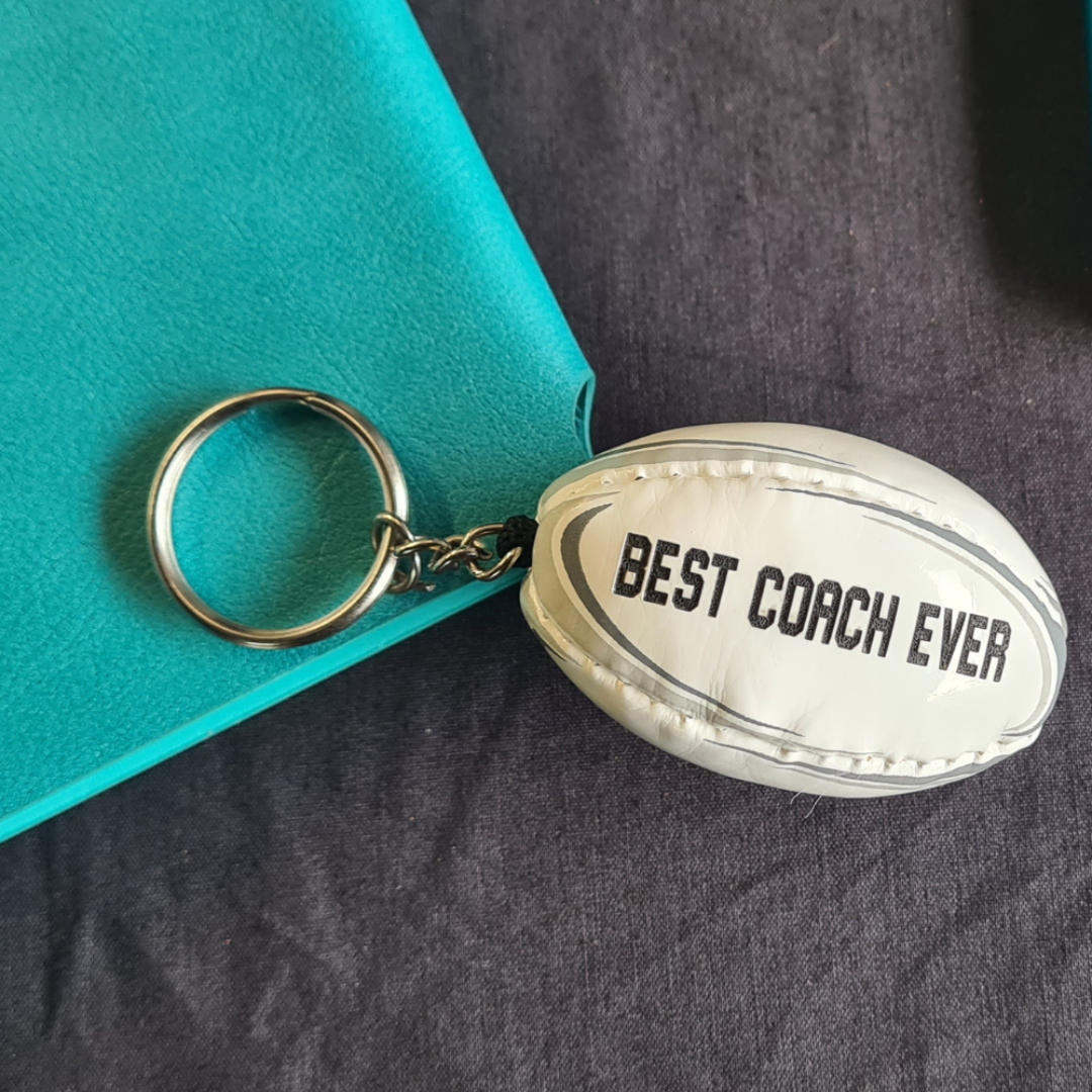 Rugby 2025 keyring personalised
