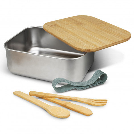 Personalised lunch box with cutlery- Stainless steel