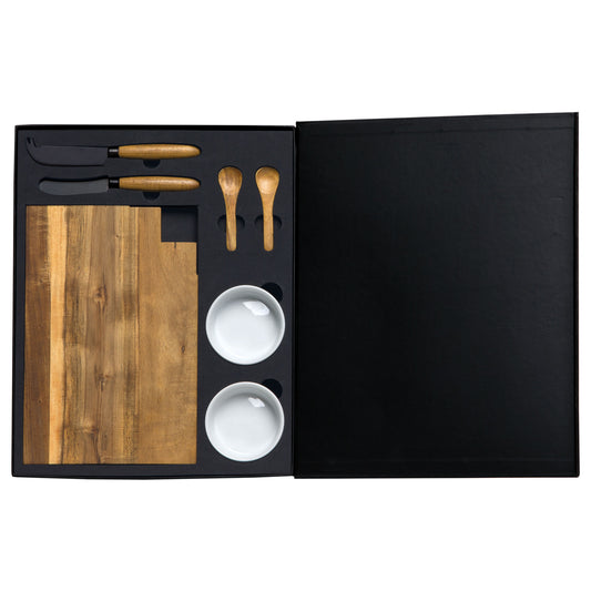 Branded gourmet serving board set