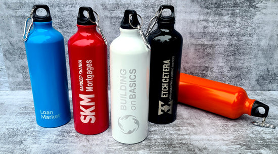 Stainless steel bottles - Laser engraved in Christchurch by Etch Cetera