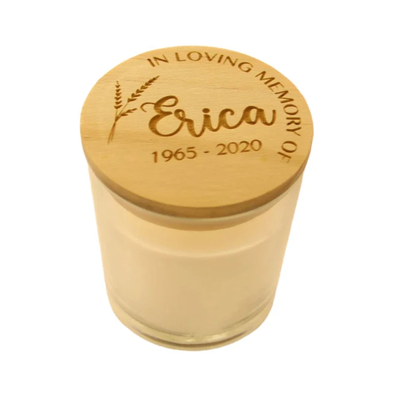 Personalised Engraved Memorial Candle