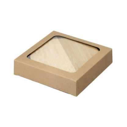 Engraved D20 Bamboo Bottle Opener Coaster - Set of 2