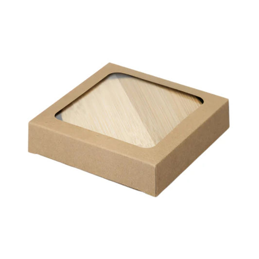 Engraved D20 Bamboo Bottle Opener Coaster - Set of 2