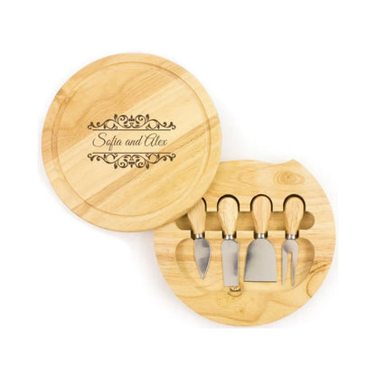 Personalised Wooden Cheese Board - Swivel