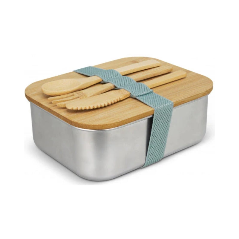 Personalised Lunch Box With Cutlery- Stainless Steel