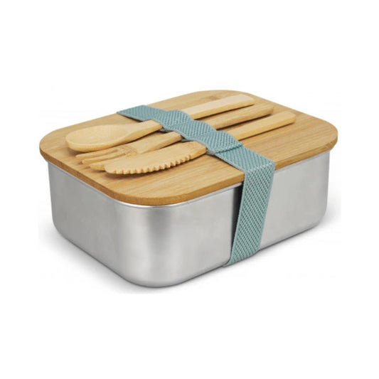 Personalised Lunch Box With Cutlery- Stainless Steel