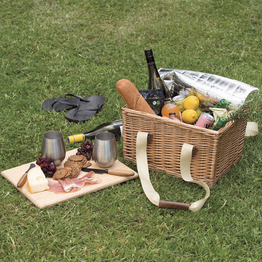 Engraved picnic basket