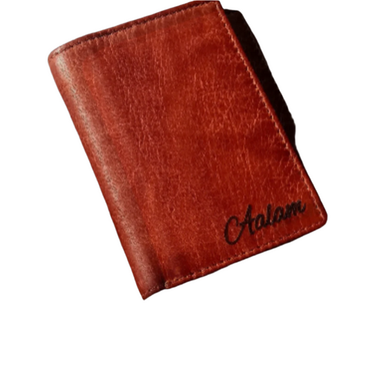 Personalised Slim Leather Wallet - Unisex