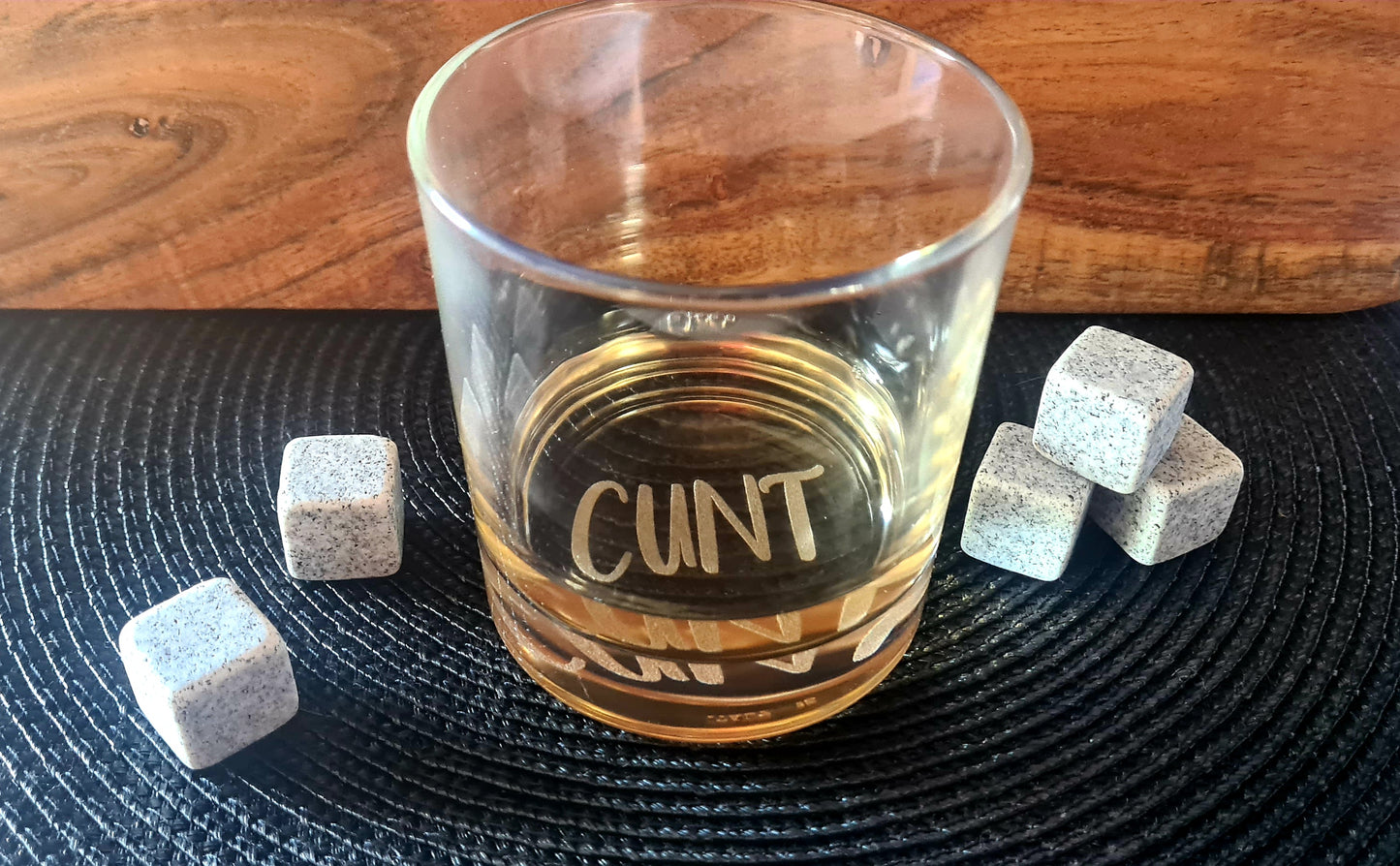Personalised  Glass Tumbler – Swear words (R18) - Etch Cetera 