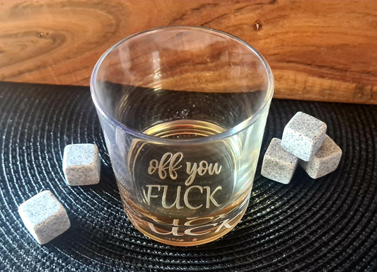 Personalised  Glass Tumbler – Swear words (R18) - Etch Cetera 