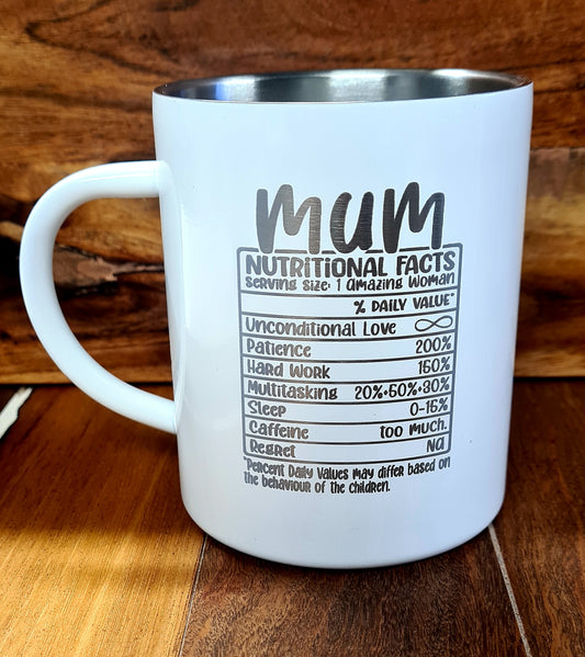 Funny Stainless steel mug- for mum - Etch Cetera 