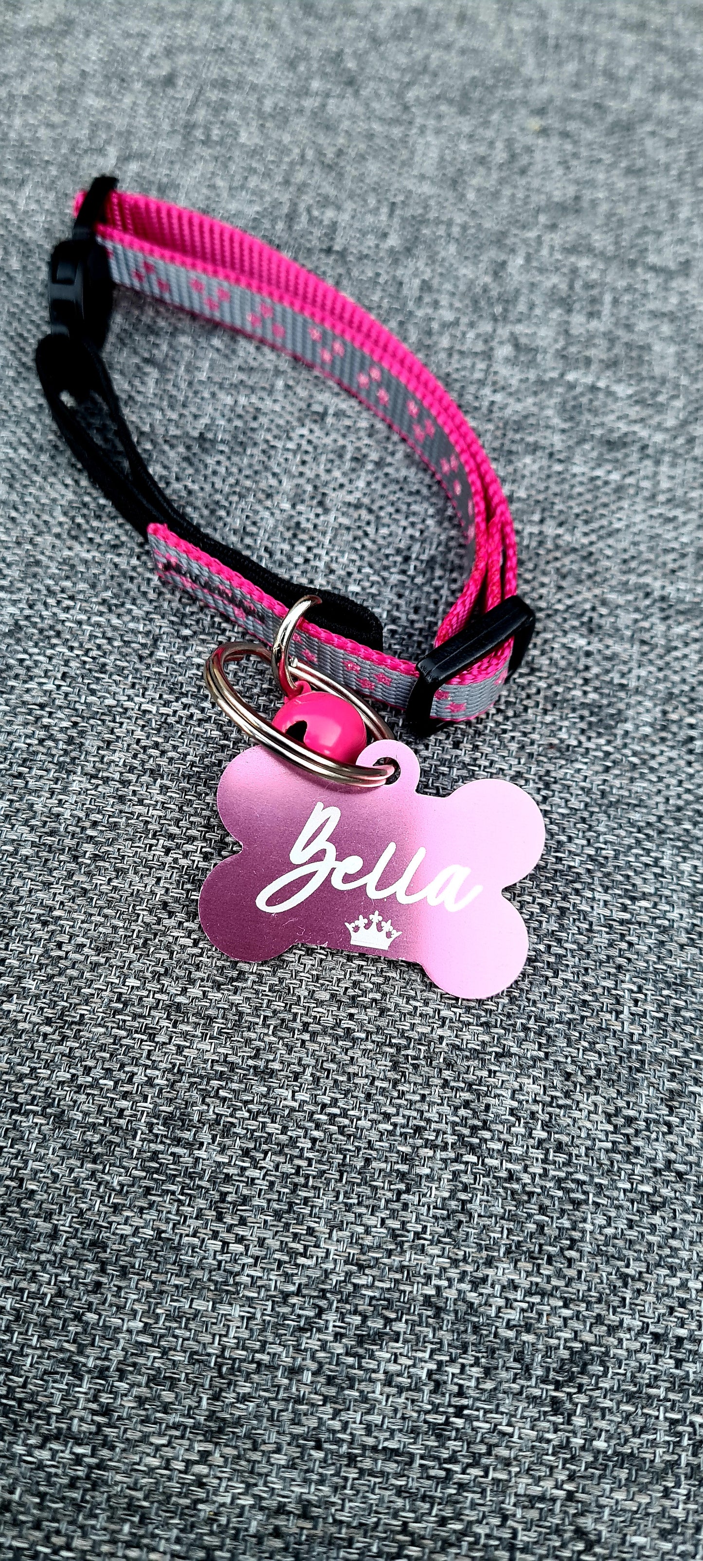 Personalised Pet ID tag - Bone shape - Etch Cetera 