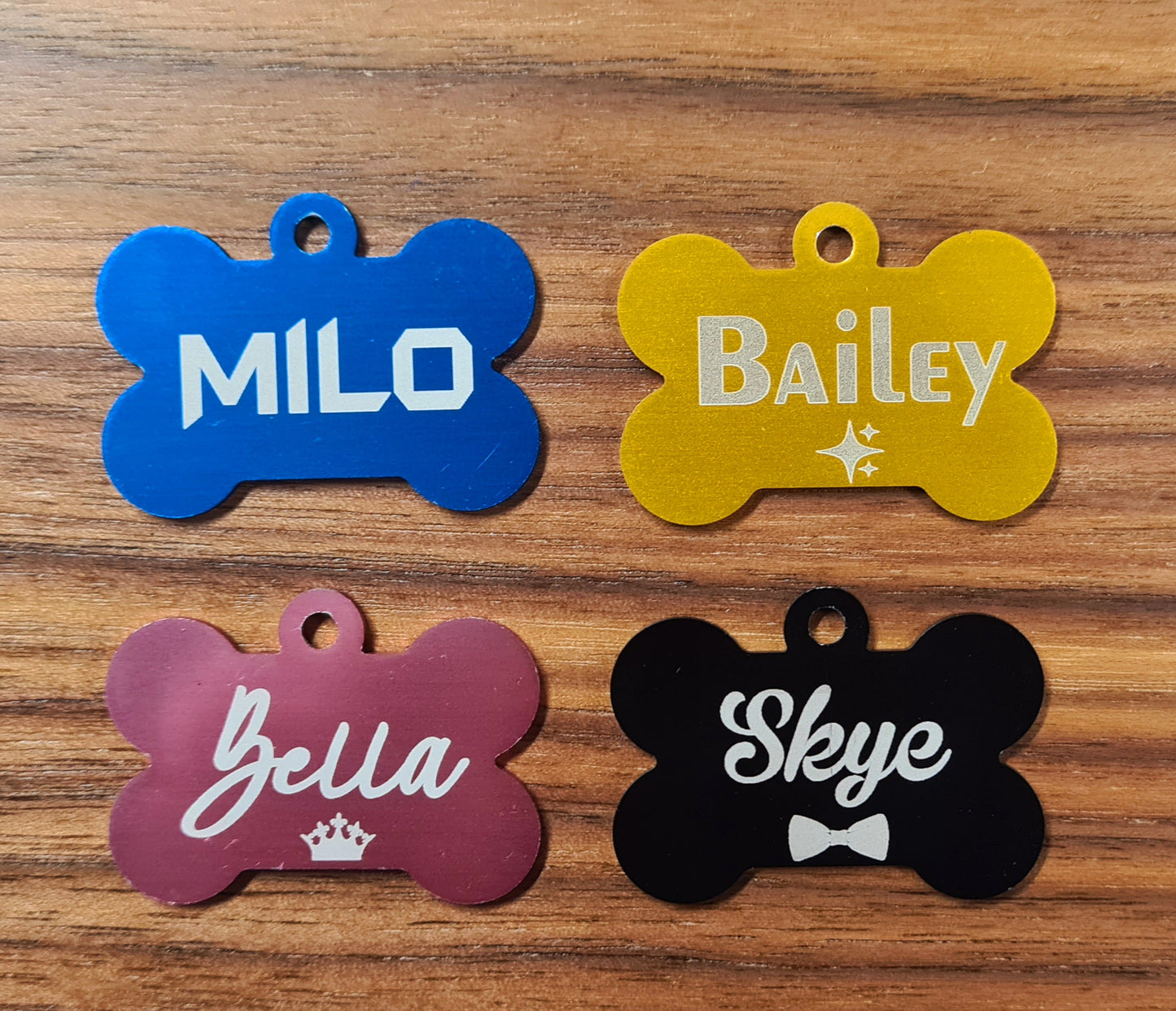 Personalised Pet ID tag - Bone shape - Etch Cetera 