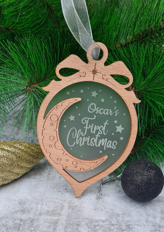 Personalised Baby's first Christmas decoration
