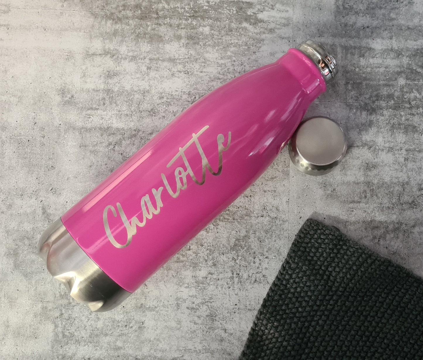 Personalised stainless steel drink bottle