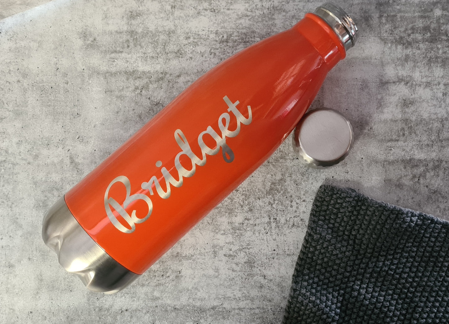 Personalised stainless steel drink bottle