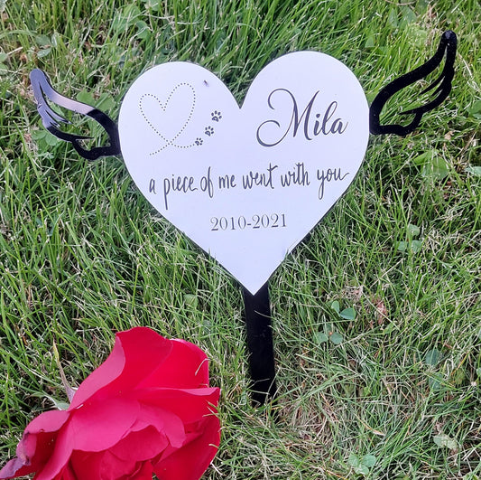 Personalised engraved garden memorial for pets - Small - Etch Cetera 