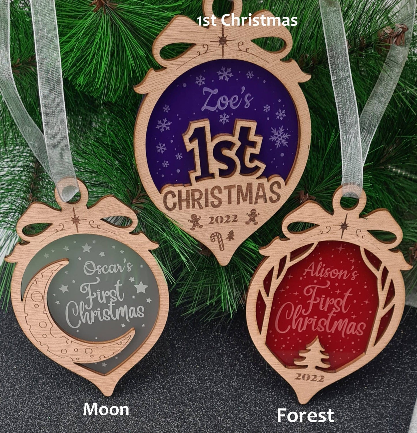 Personalised Baby's first Christmas decoration