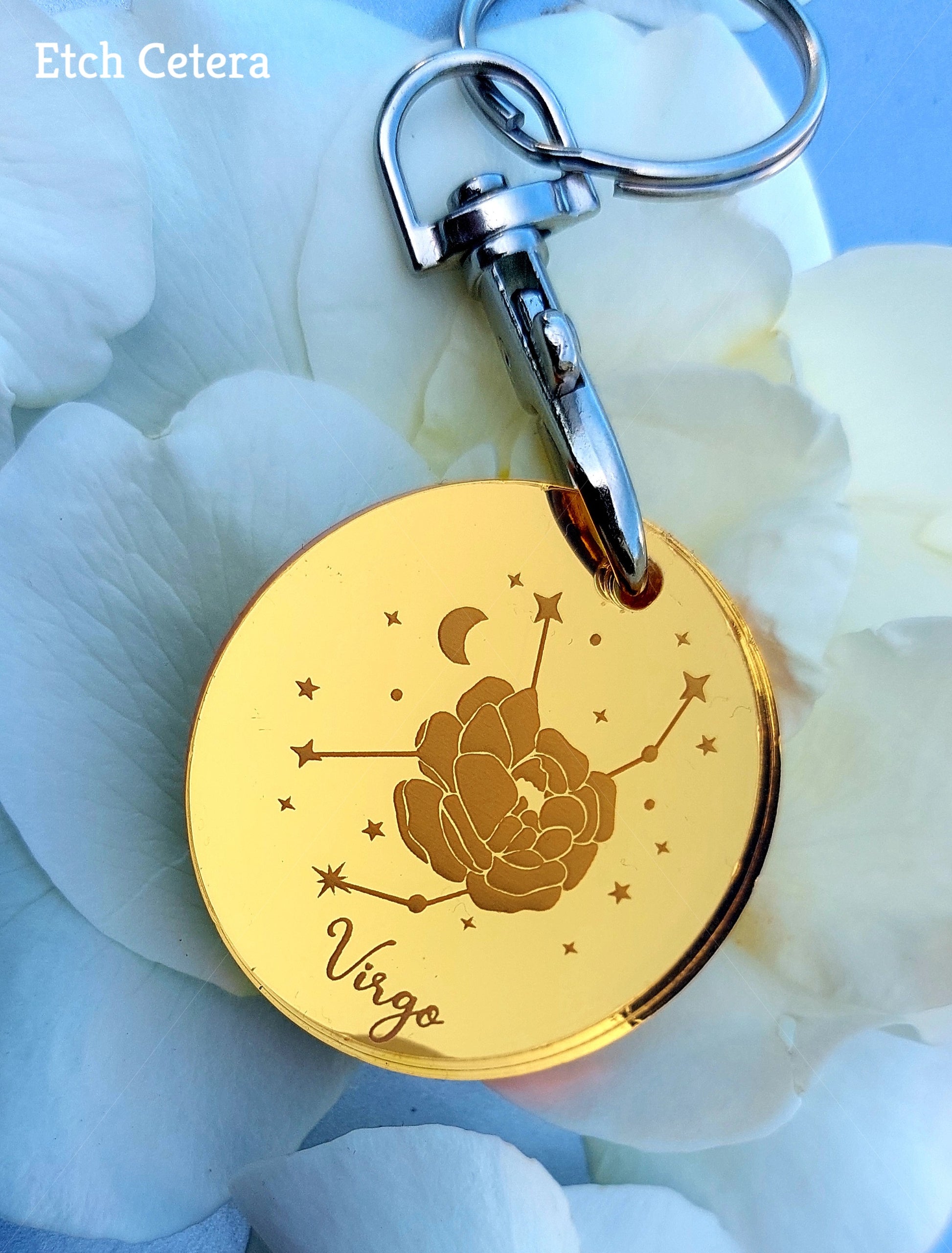 Zodiac Constellation Keyring - Etch Cetera 