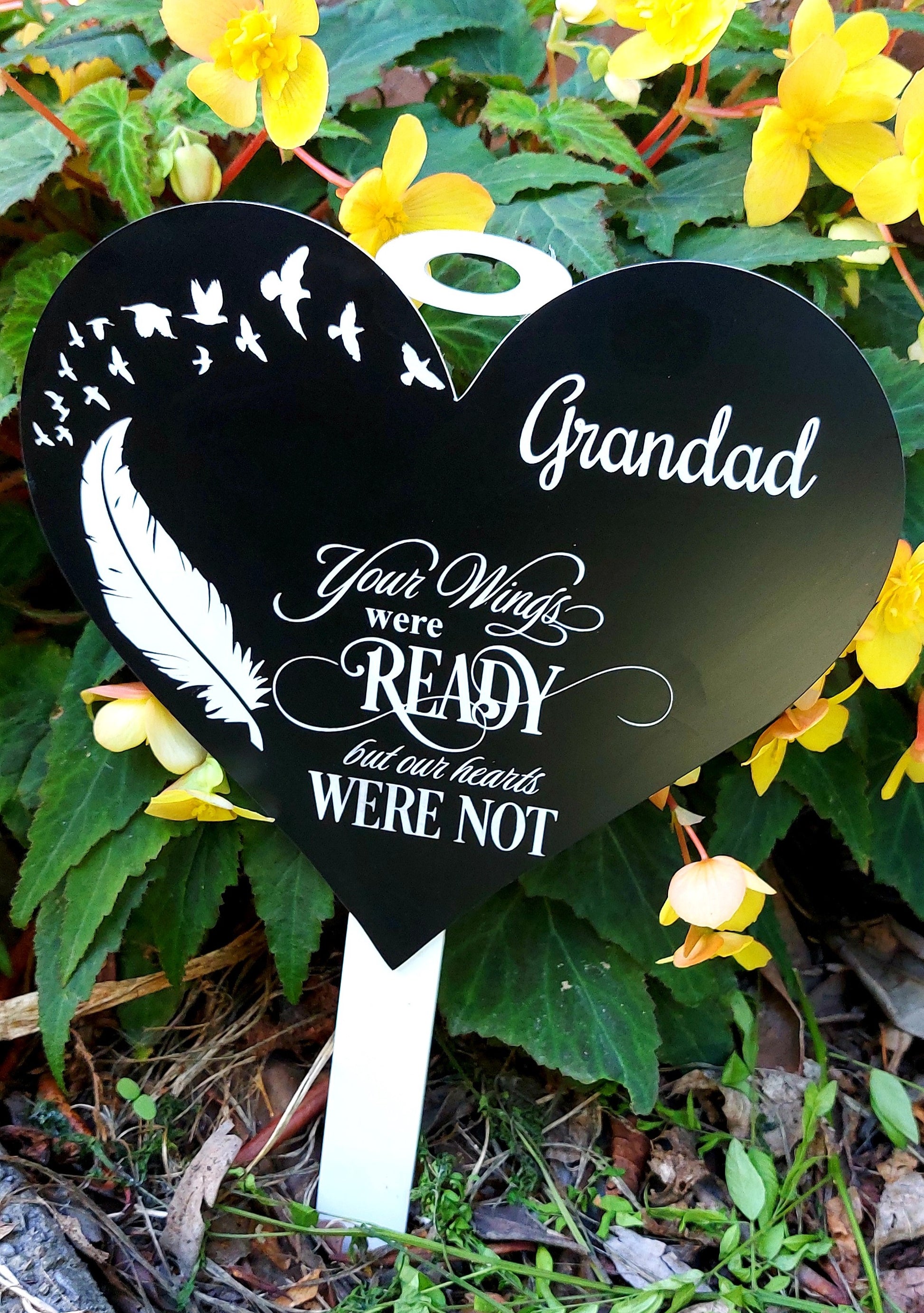  Personalised engraved garden memorial - Large - Etch Cetera 