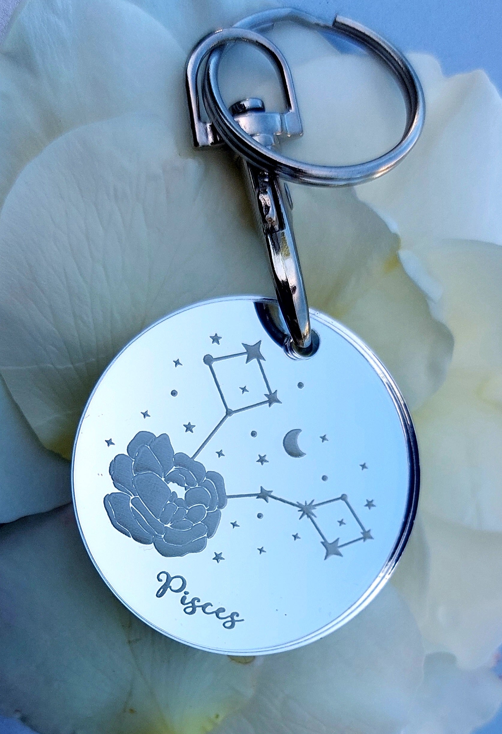 Zodiac Constellation Keyring - Etch Cetera 