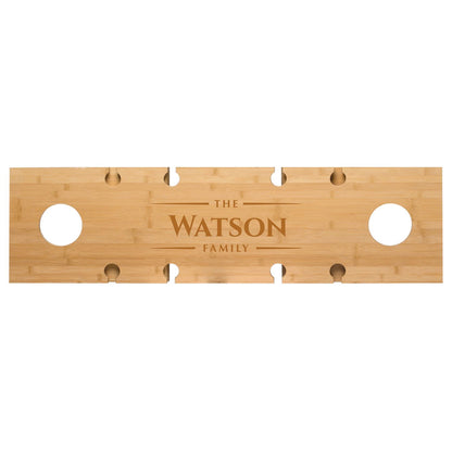 Engraved Foldable/Packable Bamboo Table